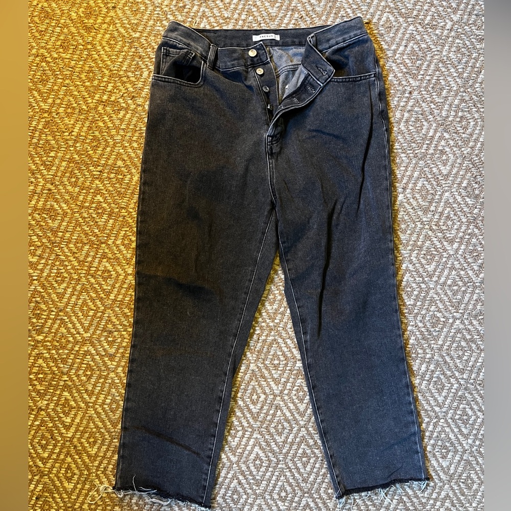 Pacsun Black Denim Jeans High Rise Straight 32